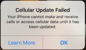 Fix “Cellular Update Failed” on iPhone with iOS 12.1.2