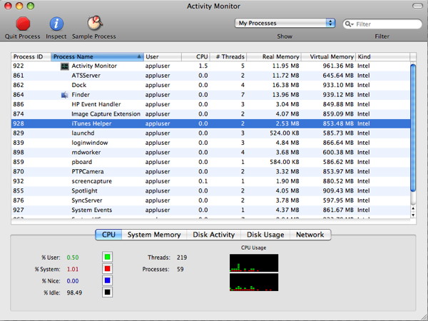 equivalent of task manager on mac - task manager on a mac