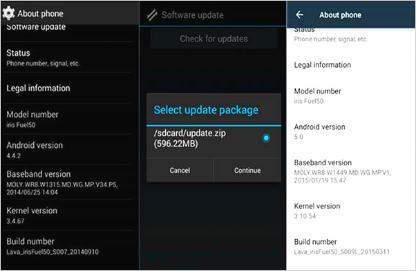 Method 2. How to Update Android Version with Upgrade Package