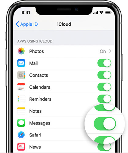 Method 3 Transfer iMessages from iPhone to iPhone via iCloud Syncing (iOS 12)