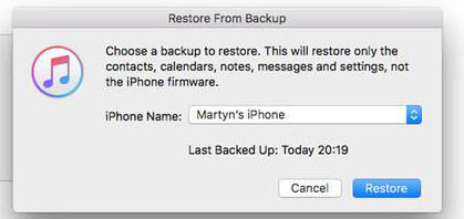 Second, Restore Messages from Your Old iPhone to iPhone 