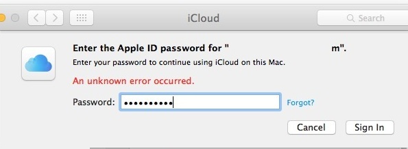 This Mac Can't Connect To iCloud Because Of A Problem