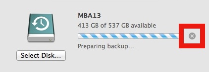 Time Machine Stuck On Preparing Backup