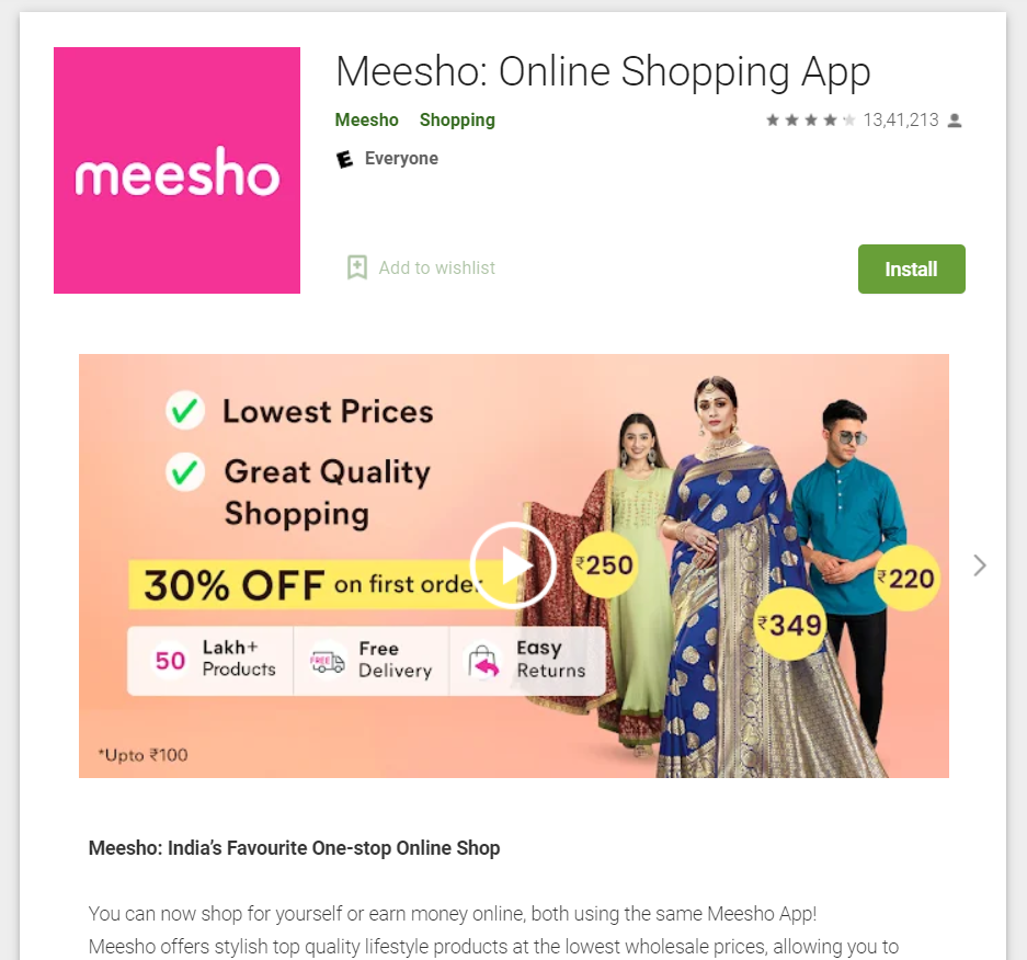 Meesho App Download Free For PC