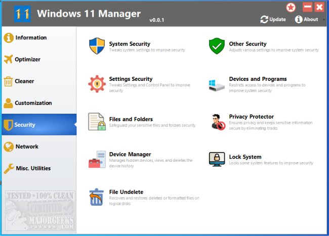 Yamicsoft Windows 11 Manager Free