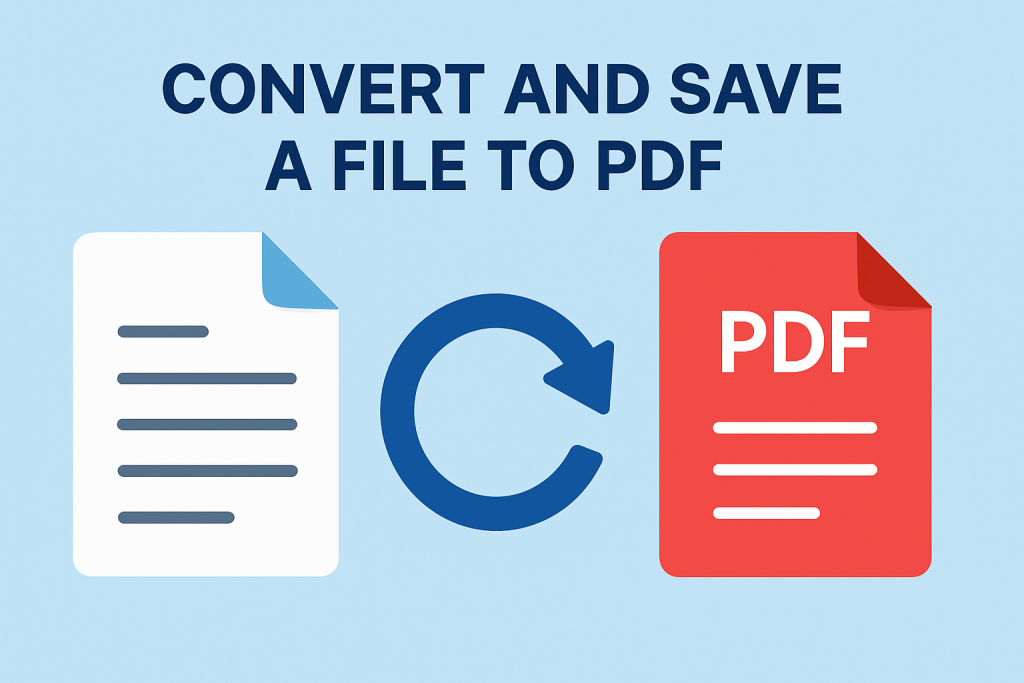 How to Convert and Save A File to PDF How to Convert and Save A File to PDF