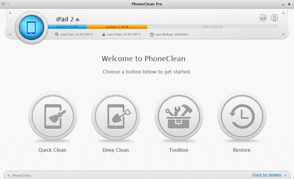 PhoneClean 5.6.1 Free Download