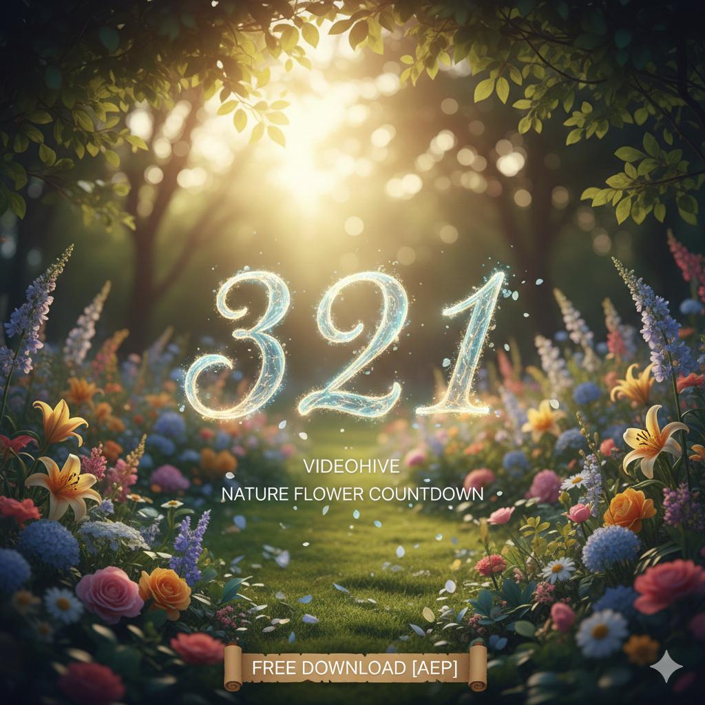 VideoHive &ndash; Nature Flower count down logo reveal [AEP] Free Download