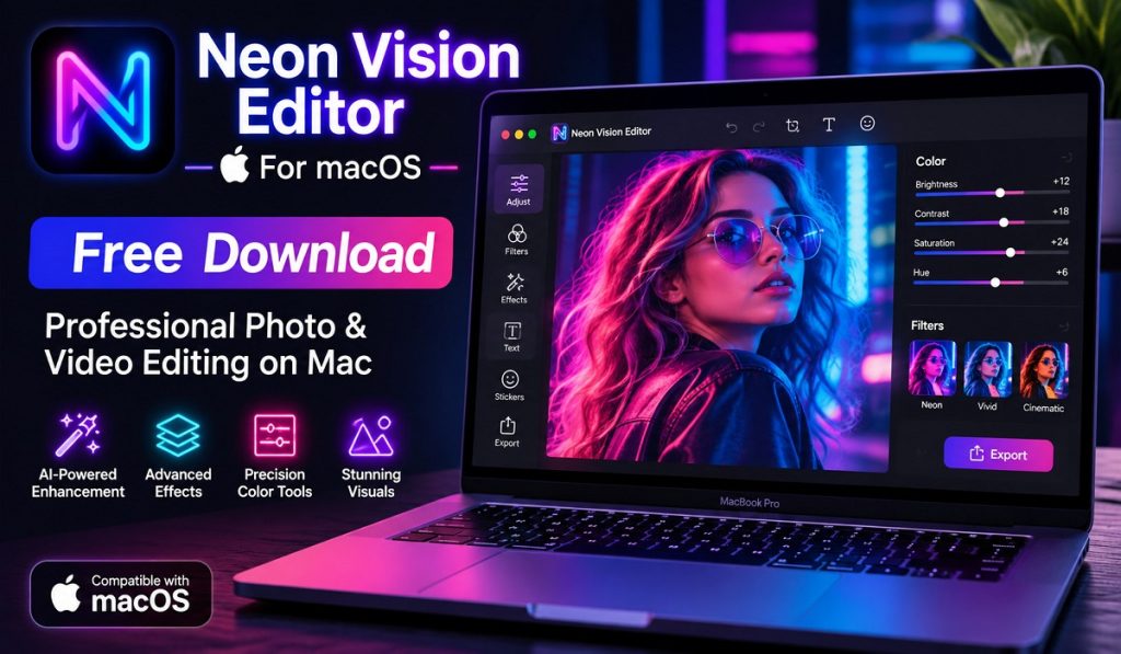 Neon Vision Editor For macOS Free Download